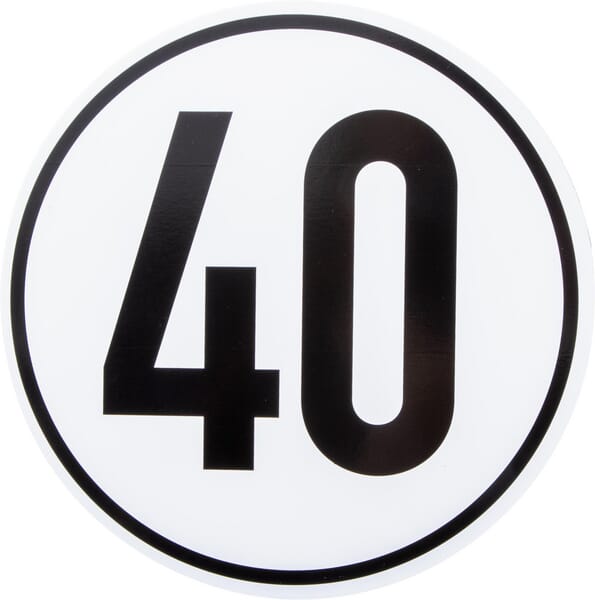 Sinalização de velocidade 40kmh metal