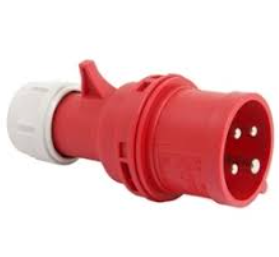 Ficha macho trifásica 3P+T 16A 400V