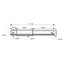 Munhão Cat dupla(22-28*230mm)